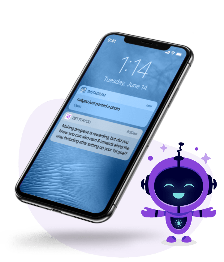 personalized-nudges@2x Set health and wellness goals