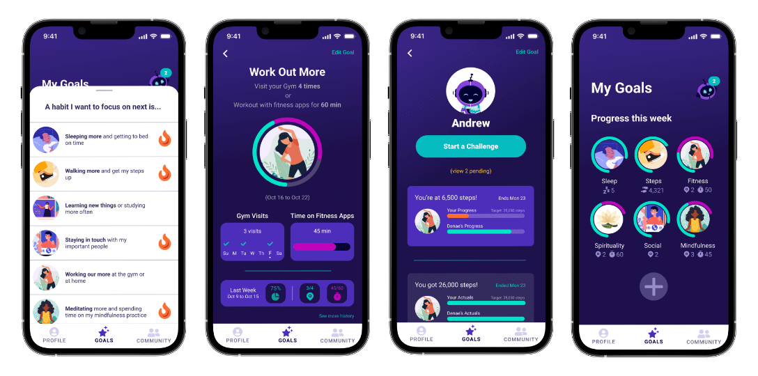 by-goal-app-screens
