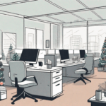 Supporting Employees Around the Holidays: A Guide to Ensuring a Happy and Productive Season A festive office environment with decorated desks