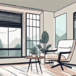 A serene office environment with a comfortable chair