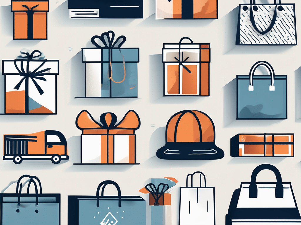A variety of shopping bags and gift boxes