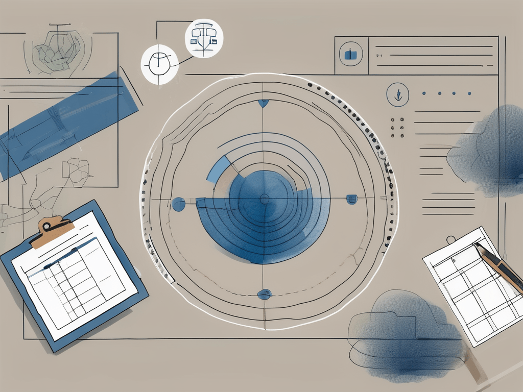 A wellness survey form nestled within a larger blueprint or strategic plan