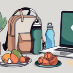 A gym bag with a water bottle