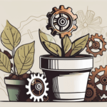 A thriving plant in a pot