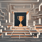 A maze with various obstacles like walls or hurdles