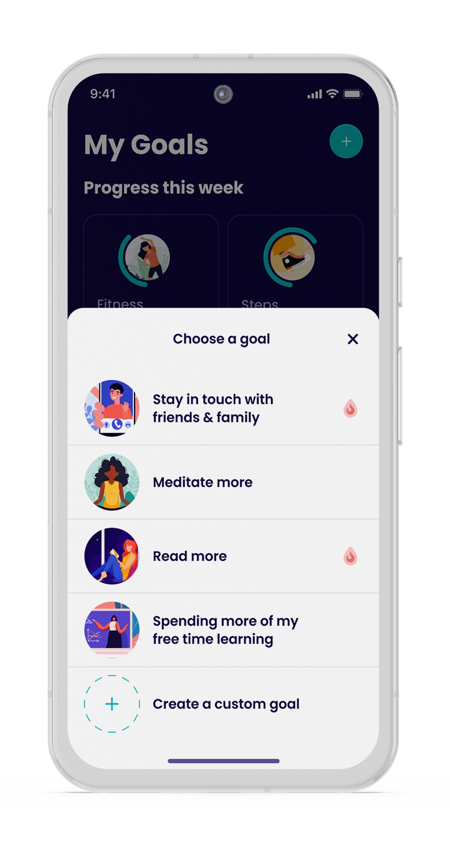 BY-Choose_Goals-Google_Pixel_8A_Phone_Mockup Choose a goal with the BetterYou App