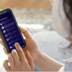 Woman selecting a Community and Buddy Challenges in the BetterYou