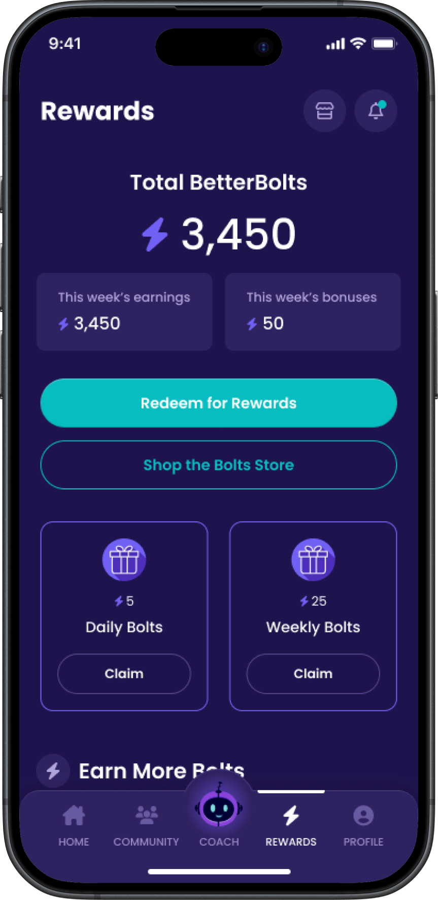 Create and send a challenge to a buddy with the BetterYou App